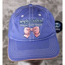 Simply Southern Purple Pink Bow Hat Cap Strap Back Adjustable Preppy Cla... - $14.66