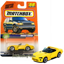 Yr 1997 Matchbox Super Cars 1:64 Die Cast Car #56 Yellow Convertible DOD... - £19.97 GBP