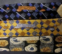 Lot 3 Robert Talbott Omaggio Men&#39;s 100% Silk Neckties (57&quot;x4&quot;) Handmade In Italy - £19.64 GBP