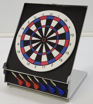 H) Mini Desktop Travel Dart Board Metal Case - $11.87