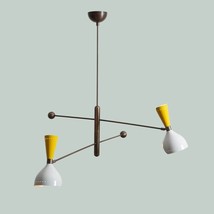 Italian Style Two-Arms Brass Sputnik Chandelier Light Fixture Home Decorative - £355.09 GBP