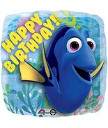 Finding Dory Happy Birthday Foil Mylar Balloon Two Sided 18&quot; Round 1 Ct ... - $5.54 CAD
