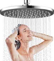 High Pressure Rain Shower Head - Powerful Massage Shower Head - 8 Inch Round - £18.08 GBP