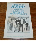 RARE!! A Tribute To Air Supply Songbook Sheet Music 1982 Choral Medley - $14.84