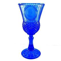 Avon Fostoria Blue Washington Goblet Candle Holder - £14.63 GBP