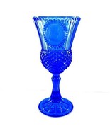 Avon Fostoria Blue Washington Goblet Candle Holder - £14.33 GBP