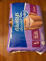 Always Discreet Incontinence Underwear  and Postpartum L/G 38 CT - $21.99