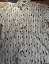 Knights of Round Table Men&#39;s L Button Down Paddle/Oar/Rowing Design NWT ... - $23.74