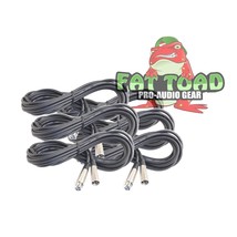 XLR Microphone Cables (6 Pack) by FAT TOAD - 20ft Pro Audio Mic Cord Pat... - £33.43 GBP