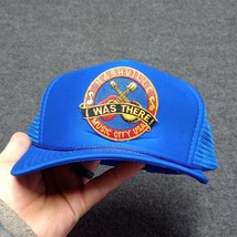 Vintage Nashville Music City Hat Adult Mesh Back Rope Blue I Was There S... - $13.05