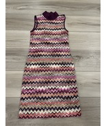 Missoni Orange Label Sleeveless Multicolor Knit Mock Dress Women Sz 42 U... - $98.99