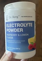 Dr. Berg&#39;s Electrolyte Powder Raspberry &amp; Lemon Hydration 1 lb 7 oz cracked lid - £38.48 GBP