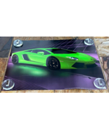Green Lamborghini Aventador-Sports Car Poster-Scholastic Tangerine Press... - £18.62 GBP