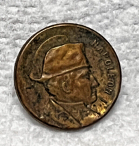 Older Gold Tone Metal Picture Button Napoleon 13/16th - £7.52 GBP
