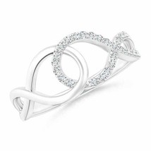 ANGARA Interlinked Open Loop Diamond Infinity Ring in 14K Gold (GVS2, 0.15 Ctw) - £786.99 GBP