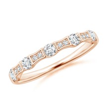 ANGARA Lab-Grown Ct 0.38 Diamond Bow Tie Station Wedding Ring in 14K Gold - £564.17 GBP