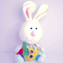 Easter Decor Bunny Rabbit 15&quot; White Bow Tie Carrot Wired Ears Foam Head NOT TOY - £10.80 GBP