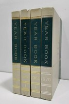 Vtg Decor Books Lot of 4 The World Book 1967-1970 Green Ivory Gold 10x7.5&quot; - £15.73 GBP