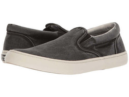 Sperry Mens Cutter Slip on Salt Washed Sneakers, 7.5, Sw Black - £66.03 GBP