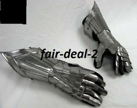 Gauntlets Armor Metal Gloves-Pair Set For-Costume Christmas Gift Item - £68.12 GBP