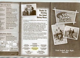 Sea Island Shrimp House Menu San Antonio Austin Corpus Christi Texas 2004 - $14.85