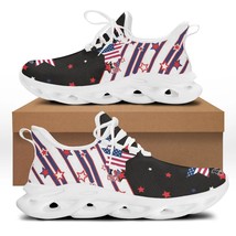 7.4 American Flag Statue of Liberty Print Flat Shoes for Women Cool Sneaker for  - £56.65 GBP