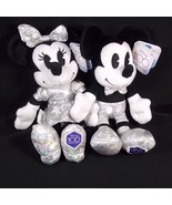 Disney 100 Years Mickey Mouse &amp; Minnie silver outfit 8&quot; plush NEW - $39.95