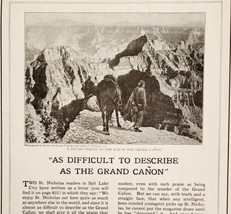 1927 Navajo At Grand Canyon With Horse Photo Print Santa Fe Railway St N... - $474.98 MXN