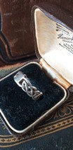 Antique Vintage Early 1900-s Celtic Bowen Knot Silver Ring, Size UK M , US 6 - £61.54 GBP