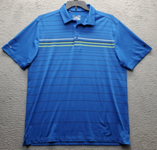 Under Armour Polo Shirt Mens L Multi Striped Golfwear Loose Fit HeatGear... - $21.44