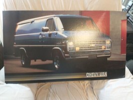  Car Dealer Showroom Sign/Poster Chevy Van 32 x 18 heavy poster board  - $69.30