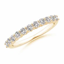 ANGARA Eleven Stone Shared Diamond Wedding Band in 14K Gold (IJI1I2, 0.57 Ctw) - £655.98 GBP