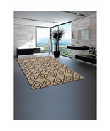 Glitzy Rugs 9 x 12 ft. Hand Tufted Wool Area Rug - Cream Brown Geometric - €459,00 EUR