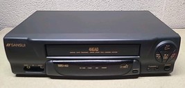 Sansui VCR4510E VCR VHS Player Video Cassette Recorder Hi-Fi 4 Head - No... - $39.89