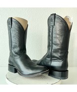 Rod Patrick Mens Cowboy Boots 9.5EE Black Buffalo Western Round Bex Toe ... - $400.76 CAD
