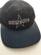 Leather Dallas Cowboys Hat Vtg. Nfl Jeff Hamilton Rare Strap Back Adjustable Old - £20.50 GBP