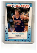 1989-90 Fleer Stickers All Star #11 Tom Chambers Phoenix Suns Basketball... - $1.49