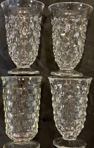 Whitehall Clear by Colony Footed Flare Iced Tea Glasses 6&quot; 10 oz Pressed... - $34.00