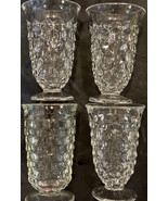 Whitehall Clear by Colony Footed Flare Iced Tea Glasses 6&quot; 10 oz Pressed... - £26.86 GBP