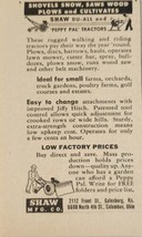 1947 Print Ad Shaw Du-All &amp; Peppy Pal Tractors Shovels Snow &amp; Saws Wood - £7.01 GBP