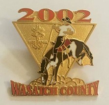 Rare 2002 Salt Lake City Winter Olympics Logo Wasatch County Bronco Cowboy Rodeo - £67.90 GBP