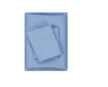 Mainstays ~ Twin Size Sheet Set ~ Blue Jay ~ Solid ~ Microfiber - £20.68 GBP
