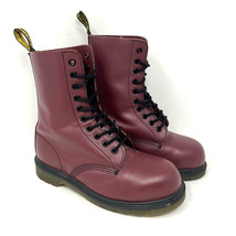 Dr. Doc Martens Women’s 1919 Steel Toe Combat Boot Sz 7 Oxblood Leather GUC - £89.19 GBP