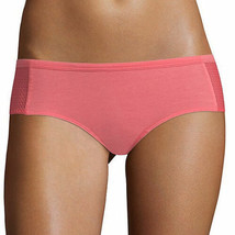 Flirtitude Women&#39;s Knit Hipster Panties Size XXL Intense Coral Side Mesh... - £8.38 GBP