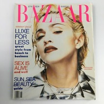 Harper&#39;s Bazaar Magazine June 1990 Madonna &amp; Sun Sea Beauty Guide, No Label - £30.28 GBP
