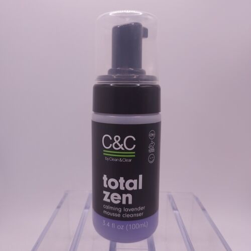 C&C Clean and Clear Total Zen Calming Lavender Mouse Face Cleanser 3.4oz - £10.89 GBP