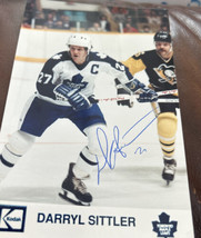 Toronto Maple Leafs Team Issued Kodak Player Photo Darryl Sittler SIGNED Hockey - £27.18 GBP