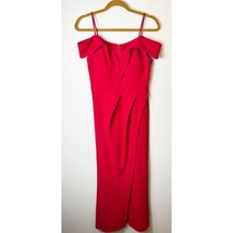 Morgan &amp; Co Womens Red Off Shoulder Long Dress Formal Evening Gown 8 - £31.23 GBP