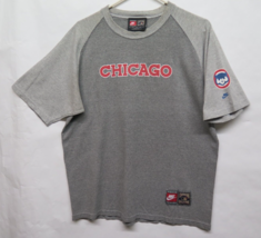 Vtg Nike Chicago Cubs Cooperstown Collection Grey Mens T Shirt Sz M USA Made - £25.93 GBP