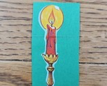 Vintage Postal Seal Christmas Candle Decoration Backed to Paper - $0.94